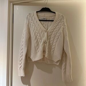 White Abercrombie Cardigan
